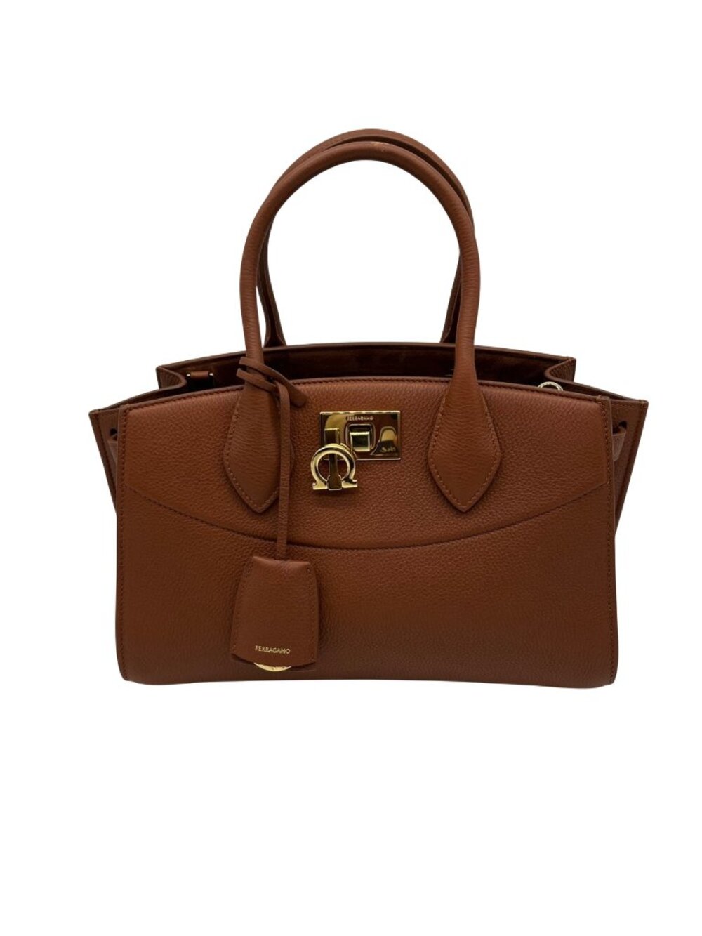 Salvatore Ferragamo The New Studio Brown Leather Shoulder Bag